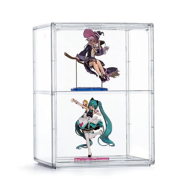 八番屋 フィギュアケース UVカット 透明展示ケース マグネット式扉
