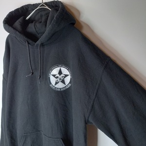 ギルダン　スウェット　プルオーバー　ヘビーブレンド　パーカー　バックプリント　M