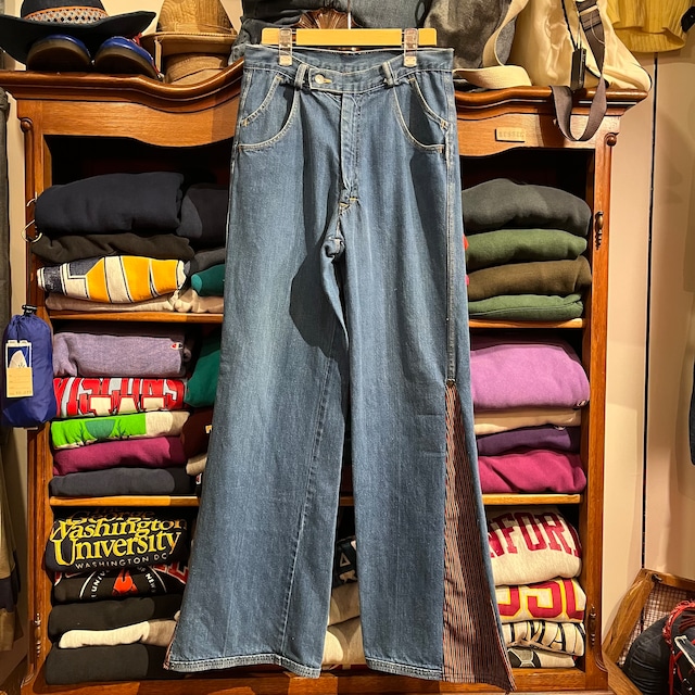 1970's custom flare dnim pants D11191