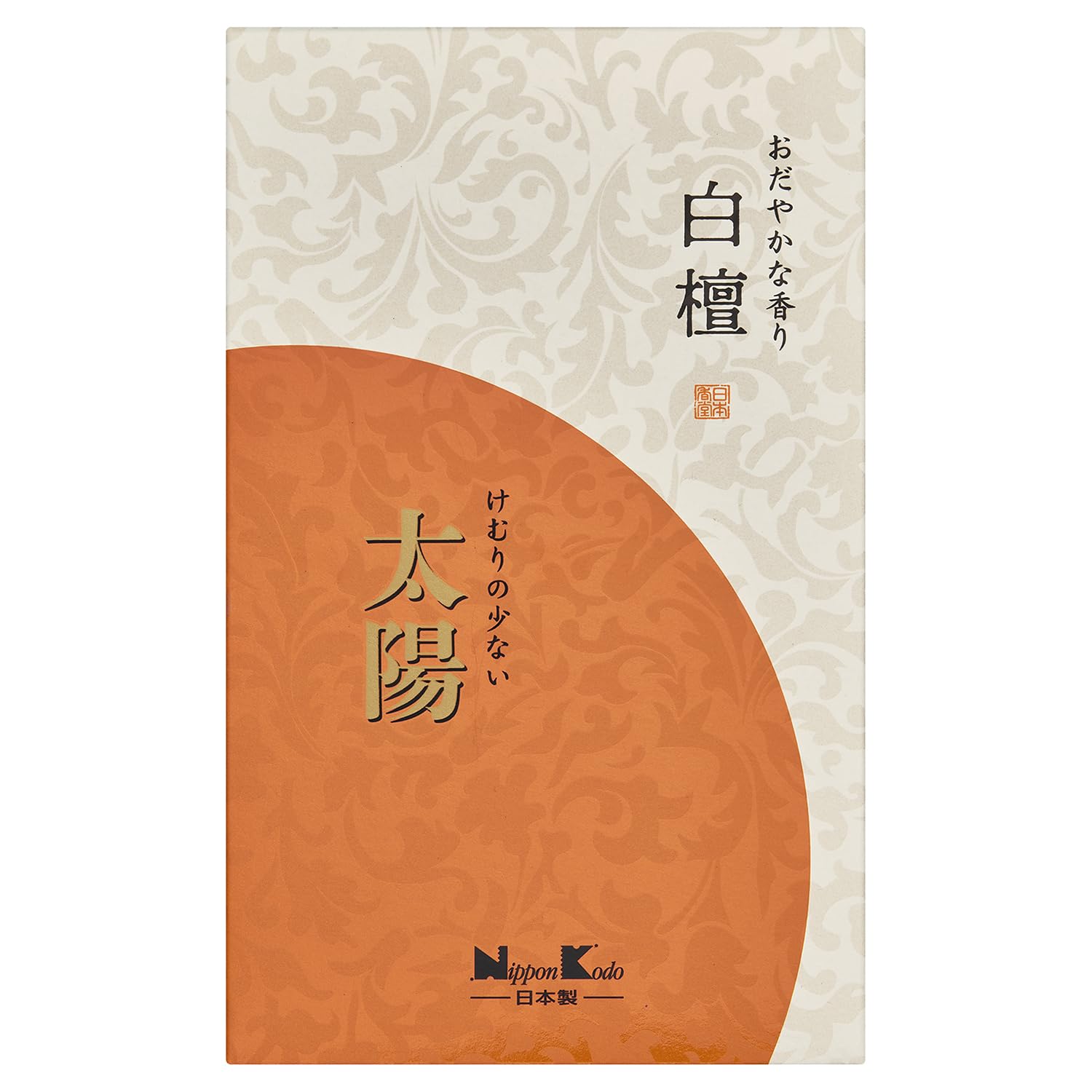 【数量限り】日本香堂(Nippon Kodo) 太陽 白檀 バラ詰 100g