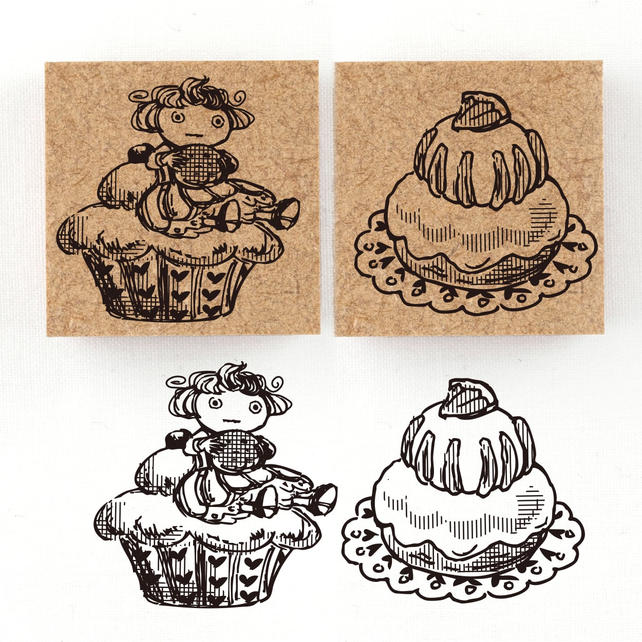 『タルトの精霊メル・タルト』 物に宿る精霊オブジャニマ達のスタンプ スイーツの精霊シリーズ　30mm