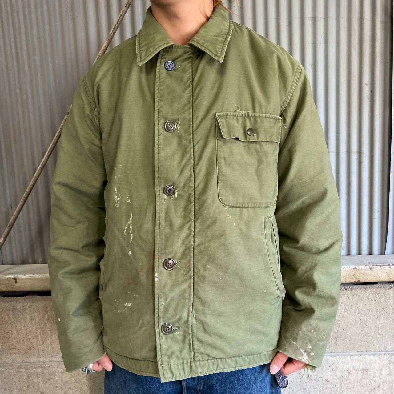 68年納品 米軍実品 U.S.NAVY A-2 デッキジャケット MEDIUM 古着 ...