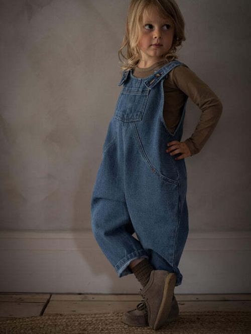 【The Simple Folk】The Oversized Denim Dungaree (2-3y)