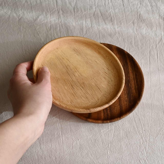 Horn Please アカシアウッドプレート 15.5cm ラウンド｜木製 北欧 木の皿 丸型 雑貨屋