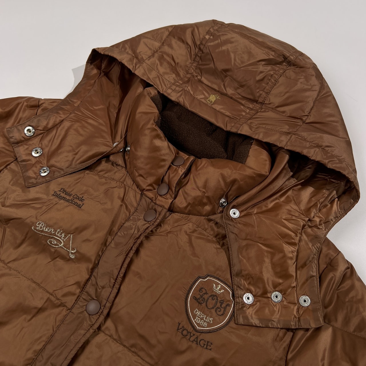 ZOY ゾーイ フード付き ダウンジャケット サイズ 40 /ゴルフ/レディース/スポーツ/ブラウン