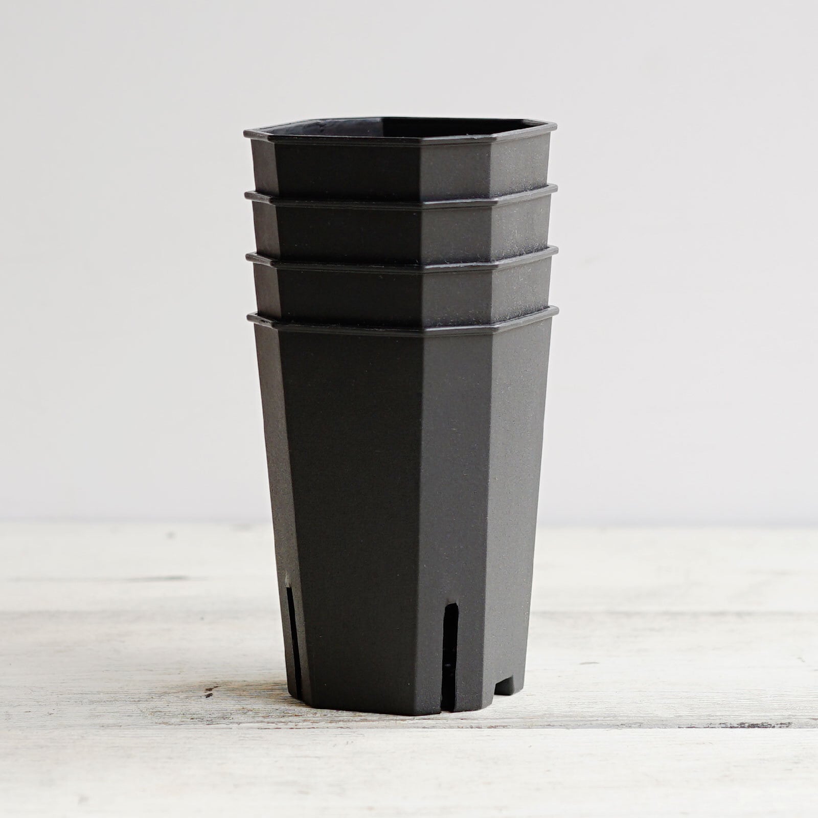 Flat Slit Pot 7cm ブラック 8個セット