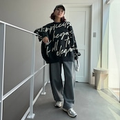 Typo pattern usefull knit/gray