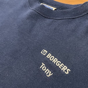 【Hanes】企業系 スウェット トレーナー Borgers se&co 刺繍ロゴ XL ビッグサイズ 企業ロゴ US古着