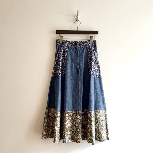 C21895 Liberty Print Panel Skirt