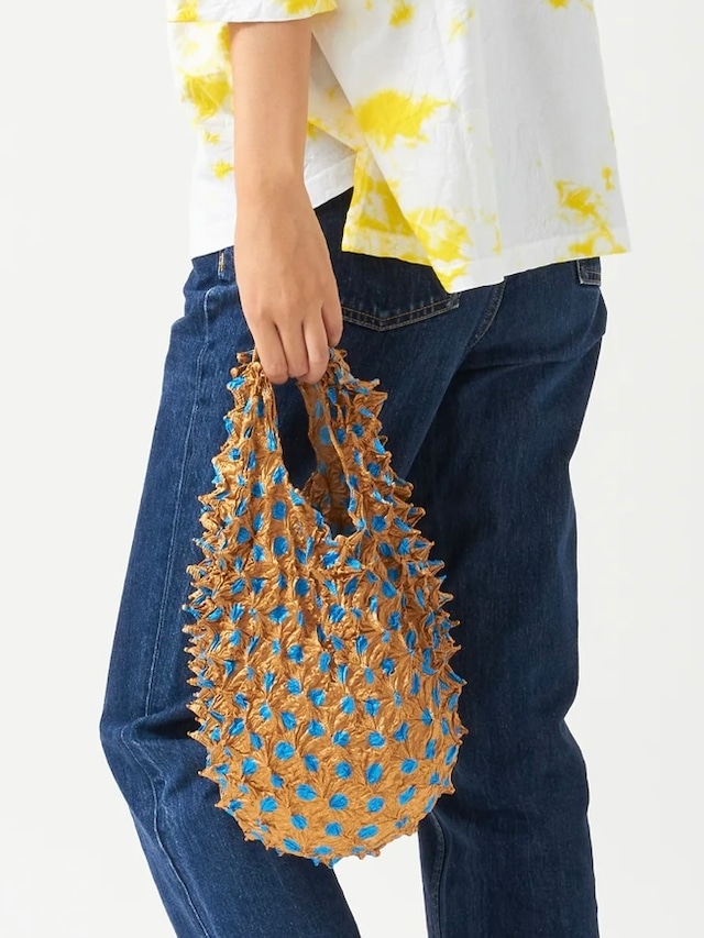 【送料無料】BUNZABURO 文三郎 / プチバッグ ラージドットGold x Turquoise