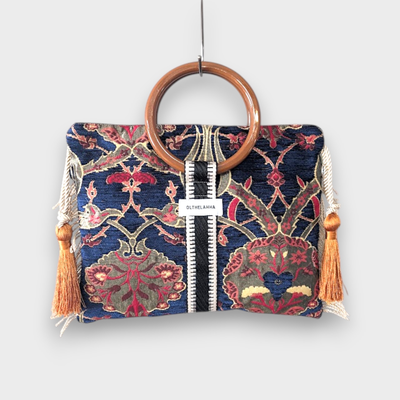 Botanical Navy Ring Bag - BlackLine×Copper