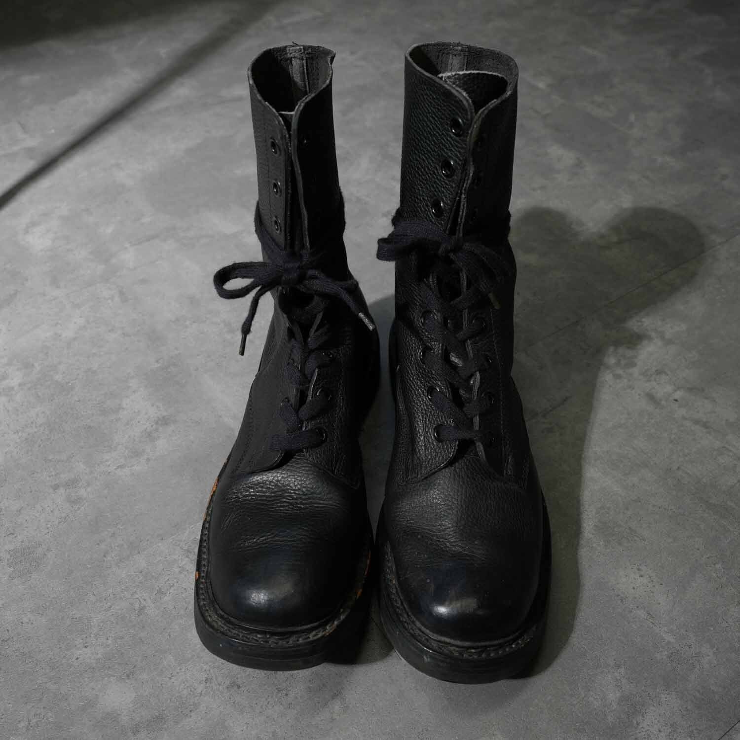 90s ベルギー軍 レザーブーツ 表記46（28.5cm前後）コンバットブーツ