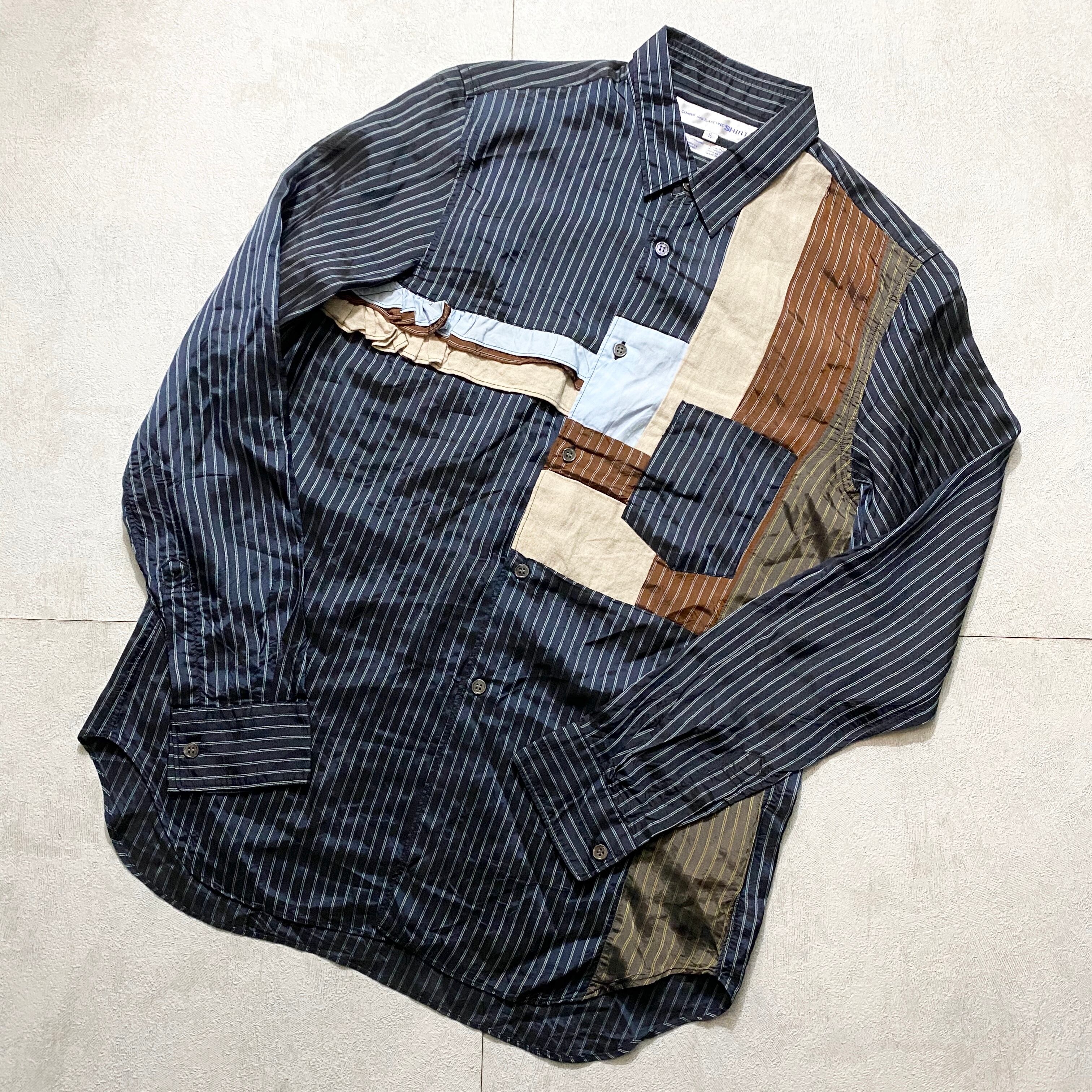 COMME DES GARCONS SHIRT patchwork cupra shirt | NOIR ONLINE powered by BASE