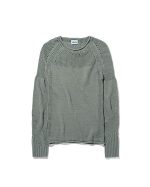 [MSCHF] GRUNGE RIB KNIT TOP_KHAKI GREY ミスチーフ 正規品 韓国ブランド 韓国ファッション 韓国代行 韓国通販 mischief 日本 店舗