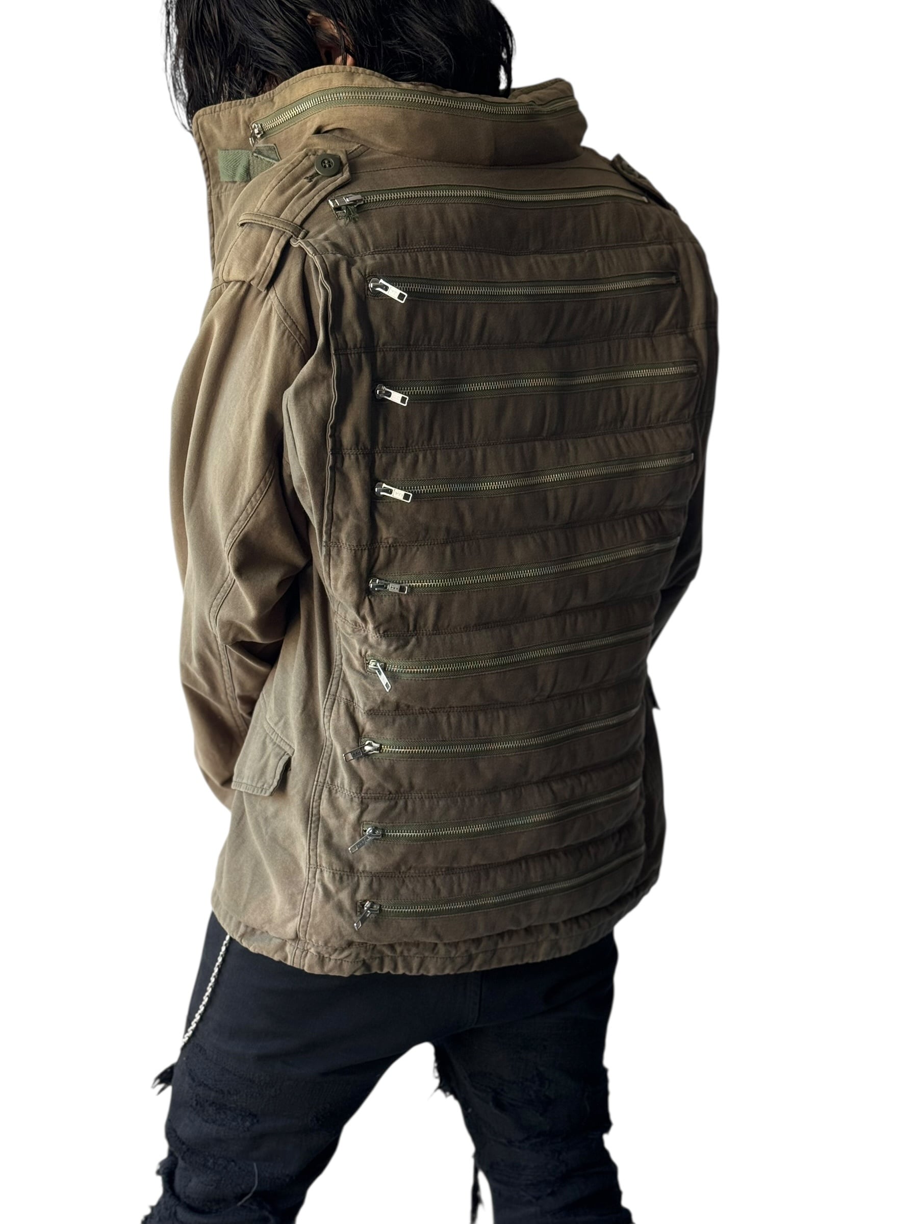 ♾00's PHENOMENON archive♾ LOOP M-65 Multiple Zip Military jacket