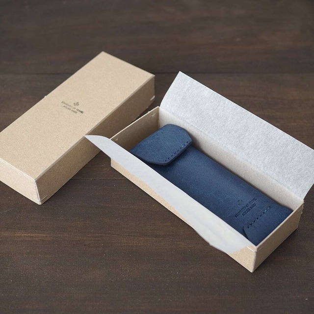 スリムなペンケース 大切なペン3本【ブラック×ブラウン】（残り1点）