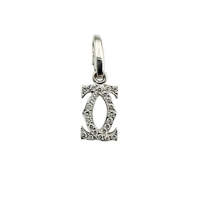 Cartier カルティエ 2Cチャーム ダイヤ K18WG 29803-202606