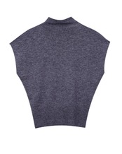 Plain highneck shortsleeve Sweater　T20097