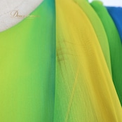 社交ダンス 衣装 チャコット Chacott ツーピース セットアップ トップス スカート 軽い グラデーション レース ミニ丈 パーティ 発表会 上下セット 透け感 グリーン系 イエロー系 日本製 軽量 おしゃれ ダンス衣装 レディース スタイリッシュ かわいい フェミニン カラフル フォーマル イベント用 大人向け