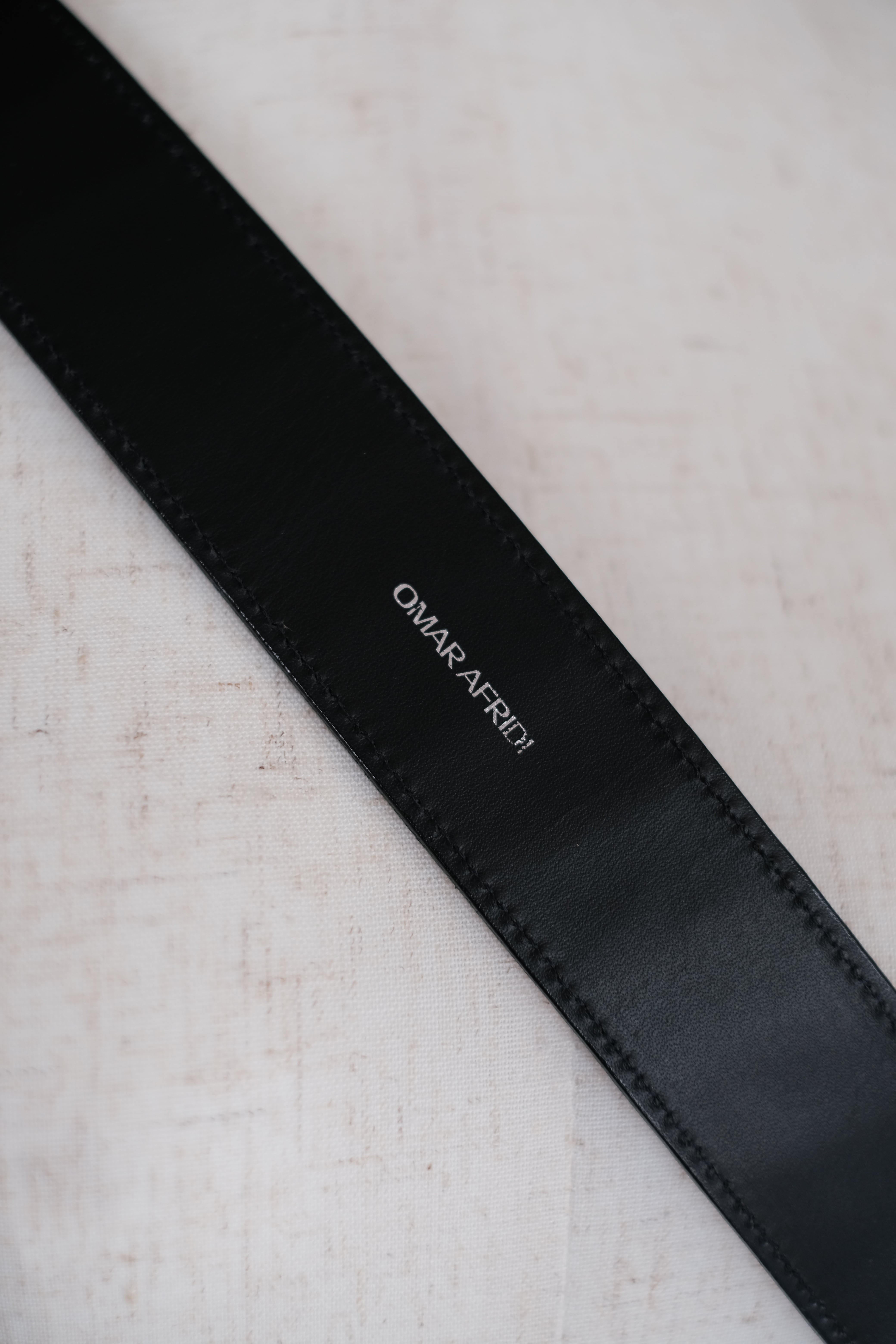 OMAR AFRIDI / EMBOSSED CROCODILE BELT | LIVING