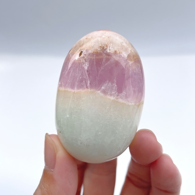 ピンクアラゴナイト パームストーン23◇Pink Aragonite Palm Stone◇天然石・鉱物・パワーストーン