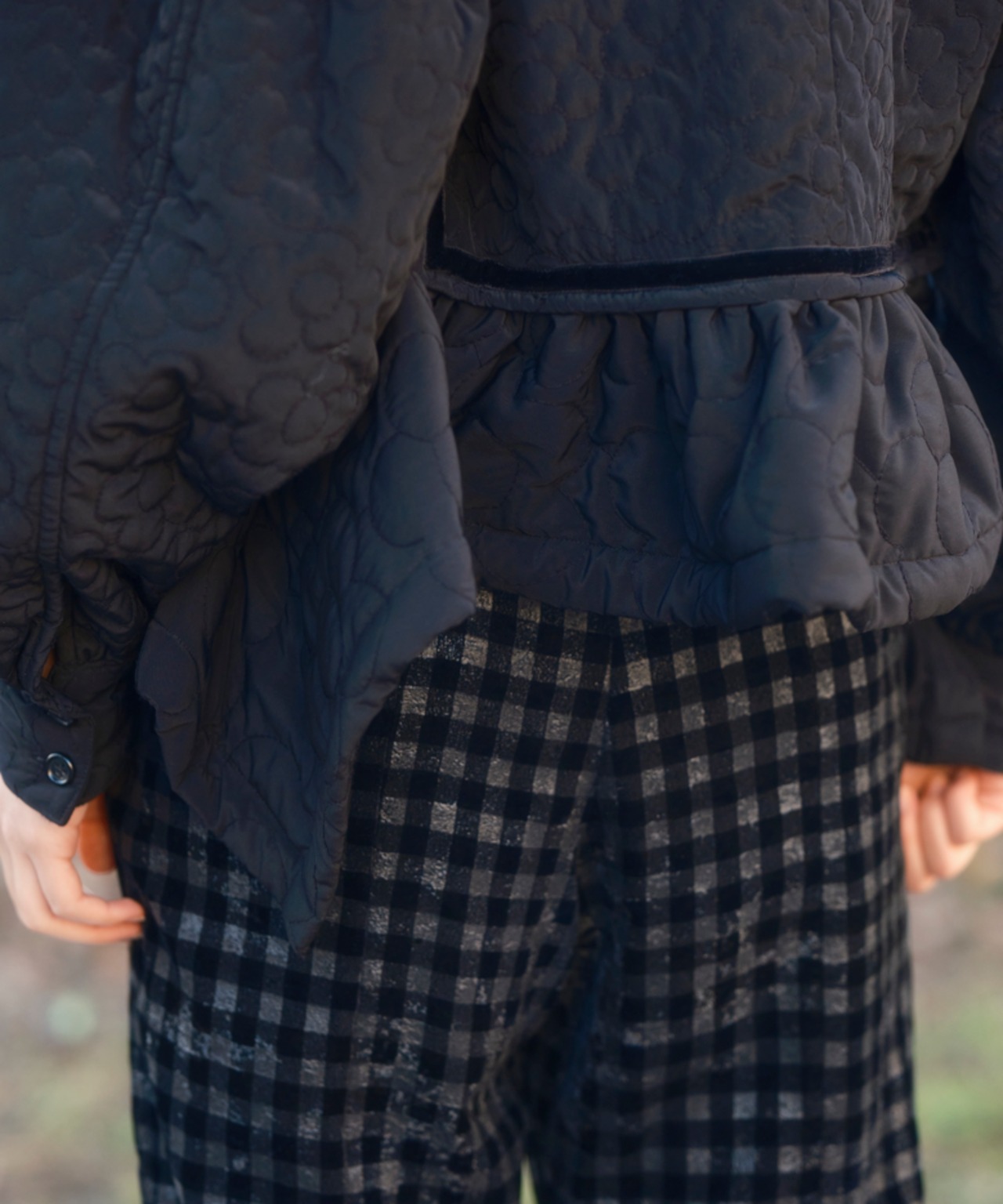 Check ribbon pants | naokitomizuka_onlineshop
