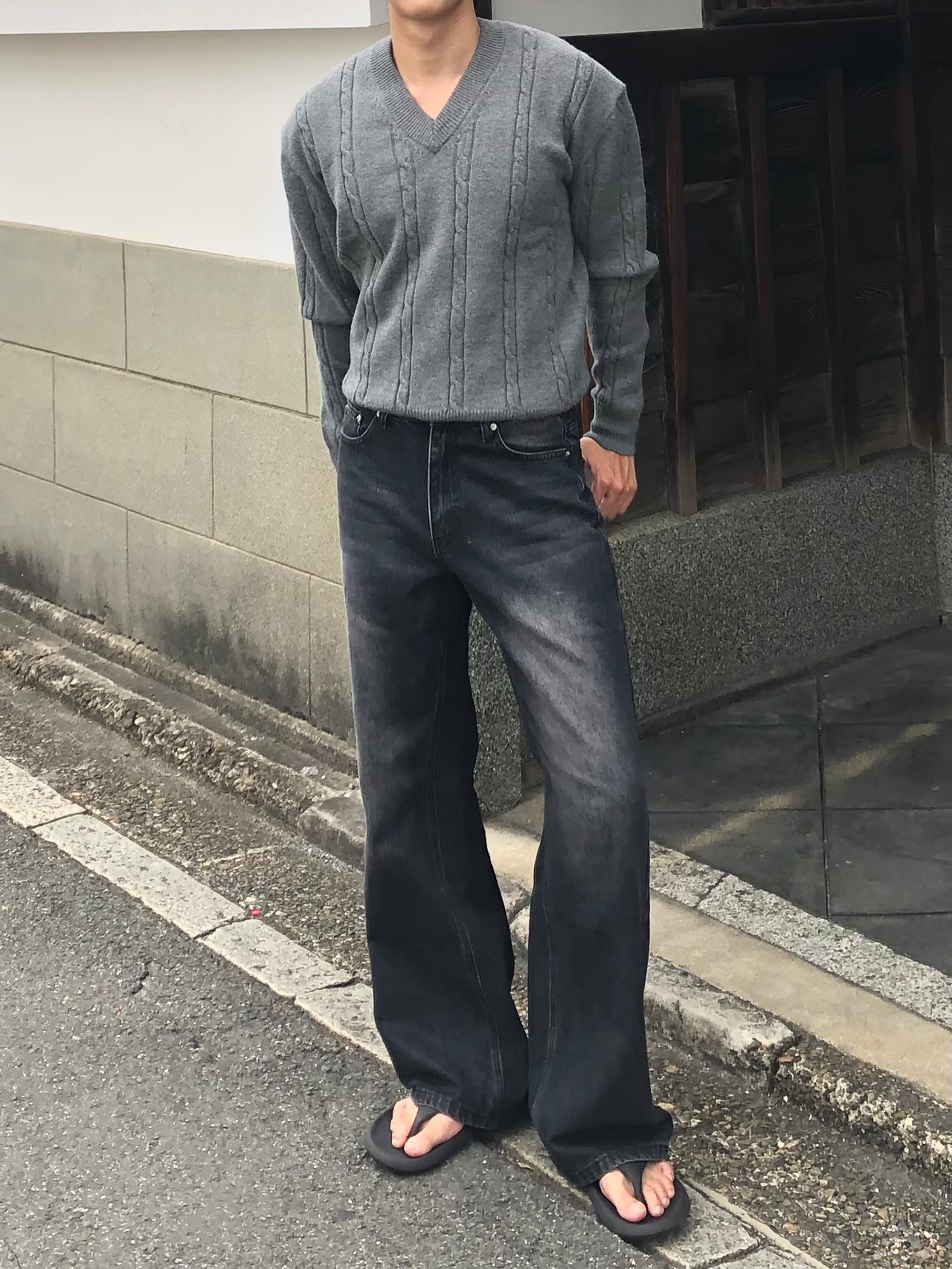 Relaxed Boots-cut Denim [Black] - 9