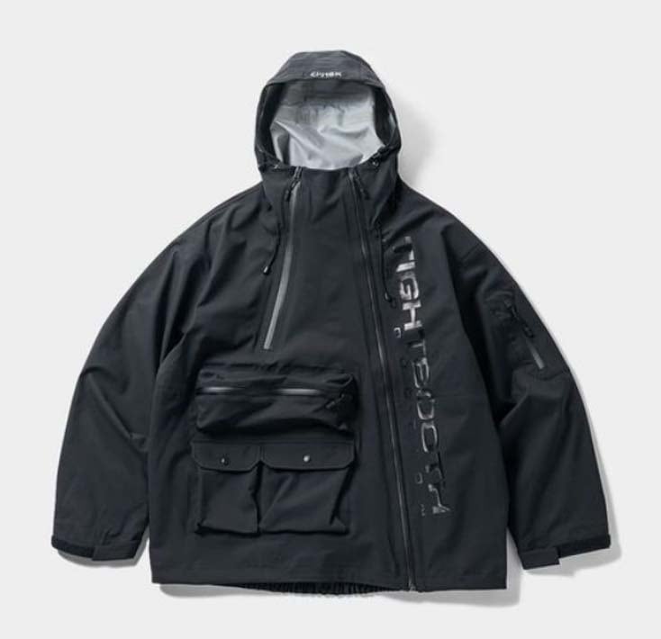 TIGHTBOOTH COLLEGE HOODED SWEAT SHIRT カラー：Black