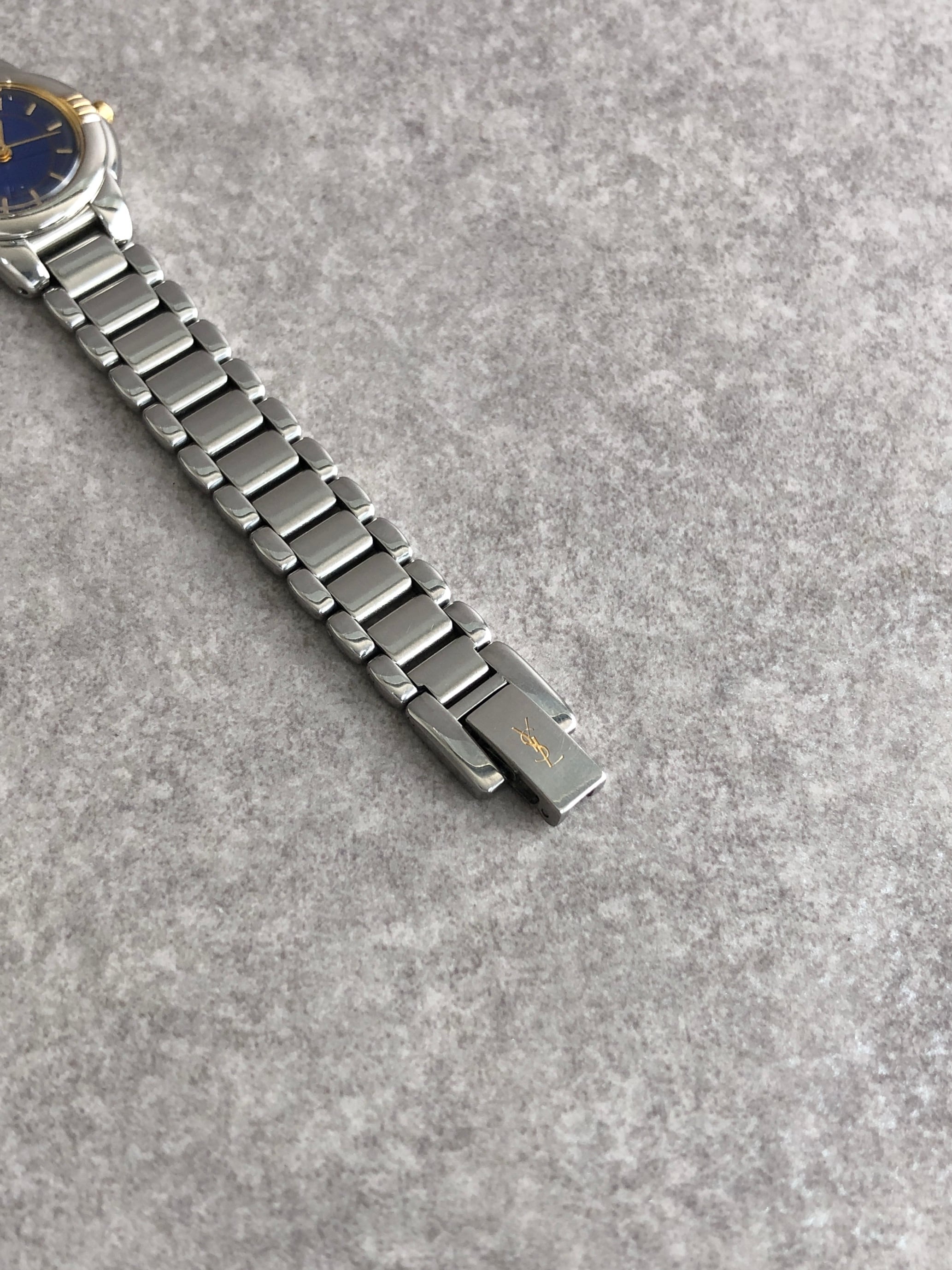 Yves Saint Laurent イヴ・サンローラン 腕時計 シルバー ネイビー YSL