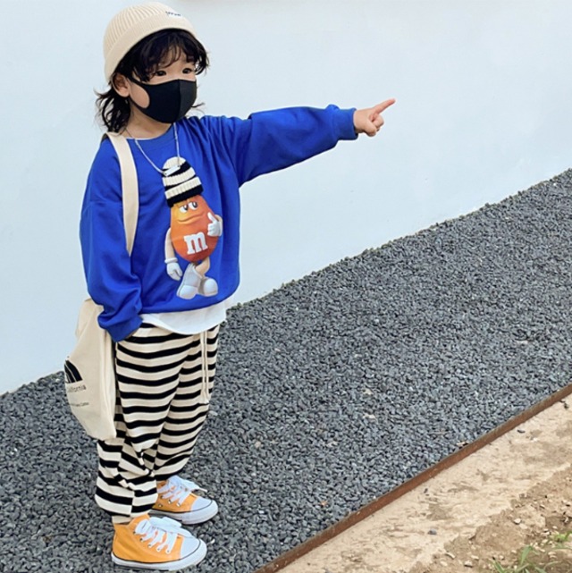 mニット帽トレーナー(青)