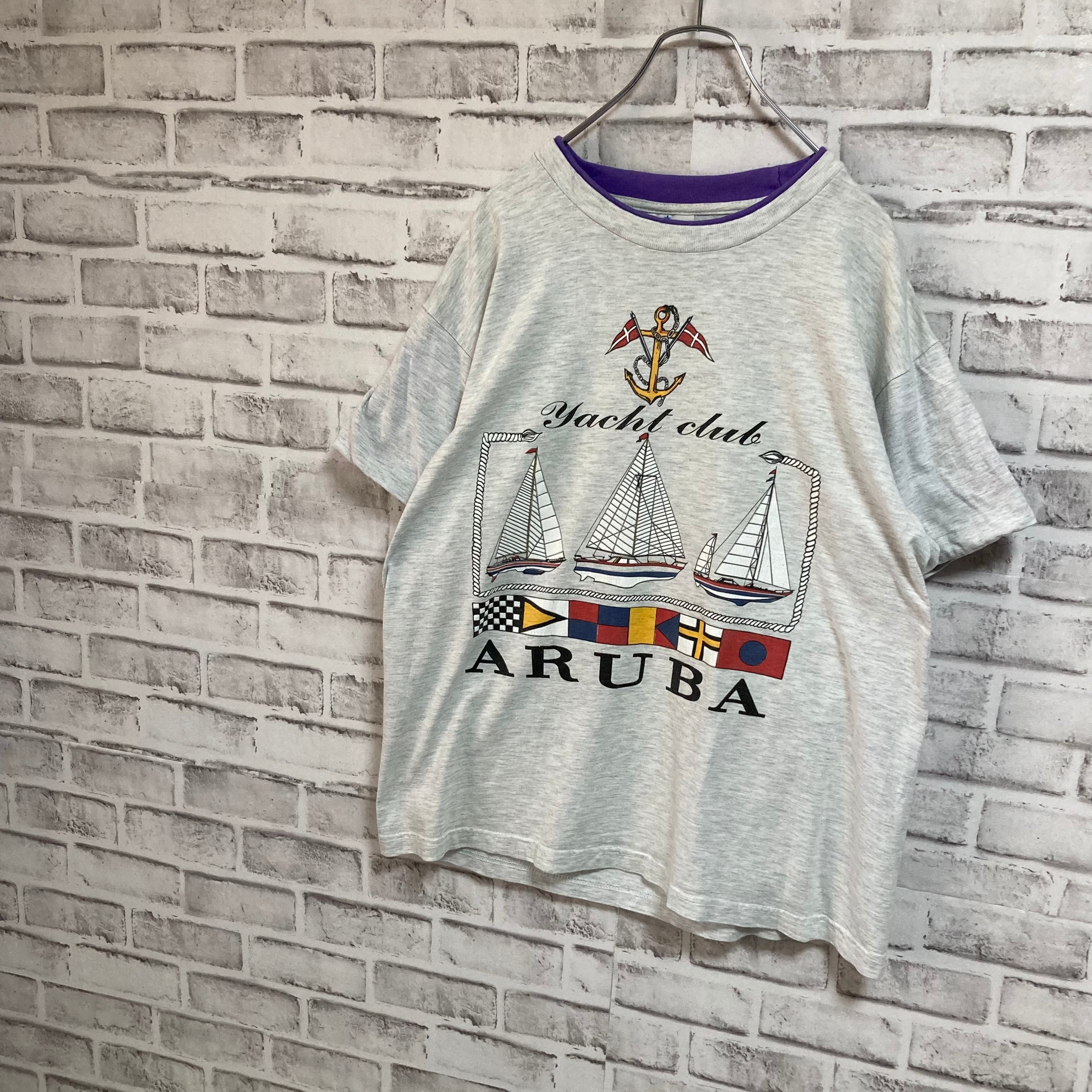 【SANTO】S/S Ringer like Tee L 90s “ALUBA” vintage スーベニアT ...