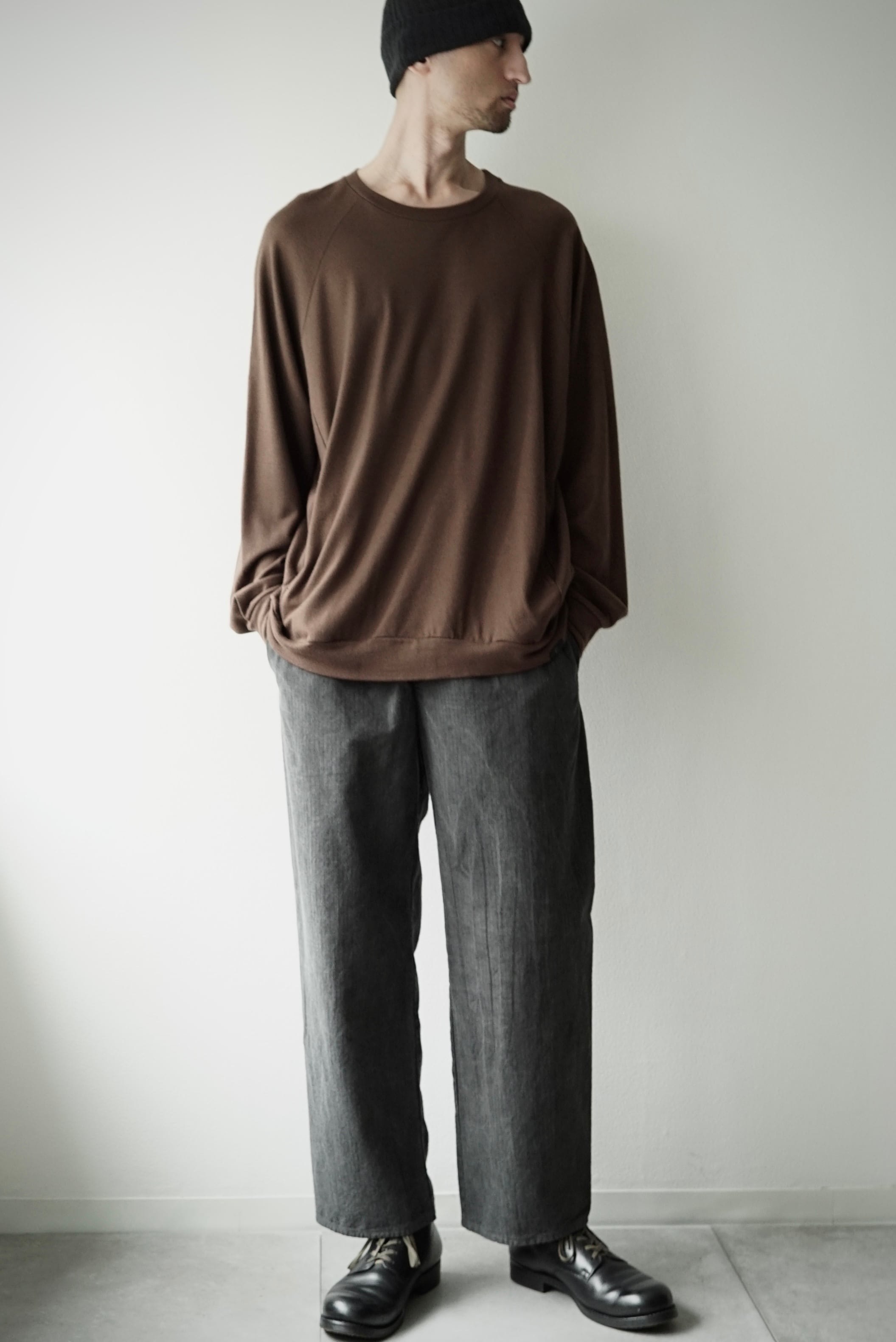 スウェット COLINA SUPER140S WASHABLE WOOL SWEAT Super140s Washable Wool MW_Jersey / Wool Sweat ver2025 (TAN