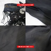 ベリーダンス 衣装 セットアップ 上下セット オリエンタル ブラック系 トップス スカート ベルト ベール チョーカー アーム アーム飾り 腕飾り 黒 スパンコール ビーズ キラキラ 華やか ゴージャス 装飾 豪華 ダンス衣装 イベント ステージ シルバー系