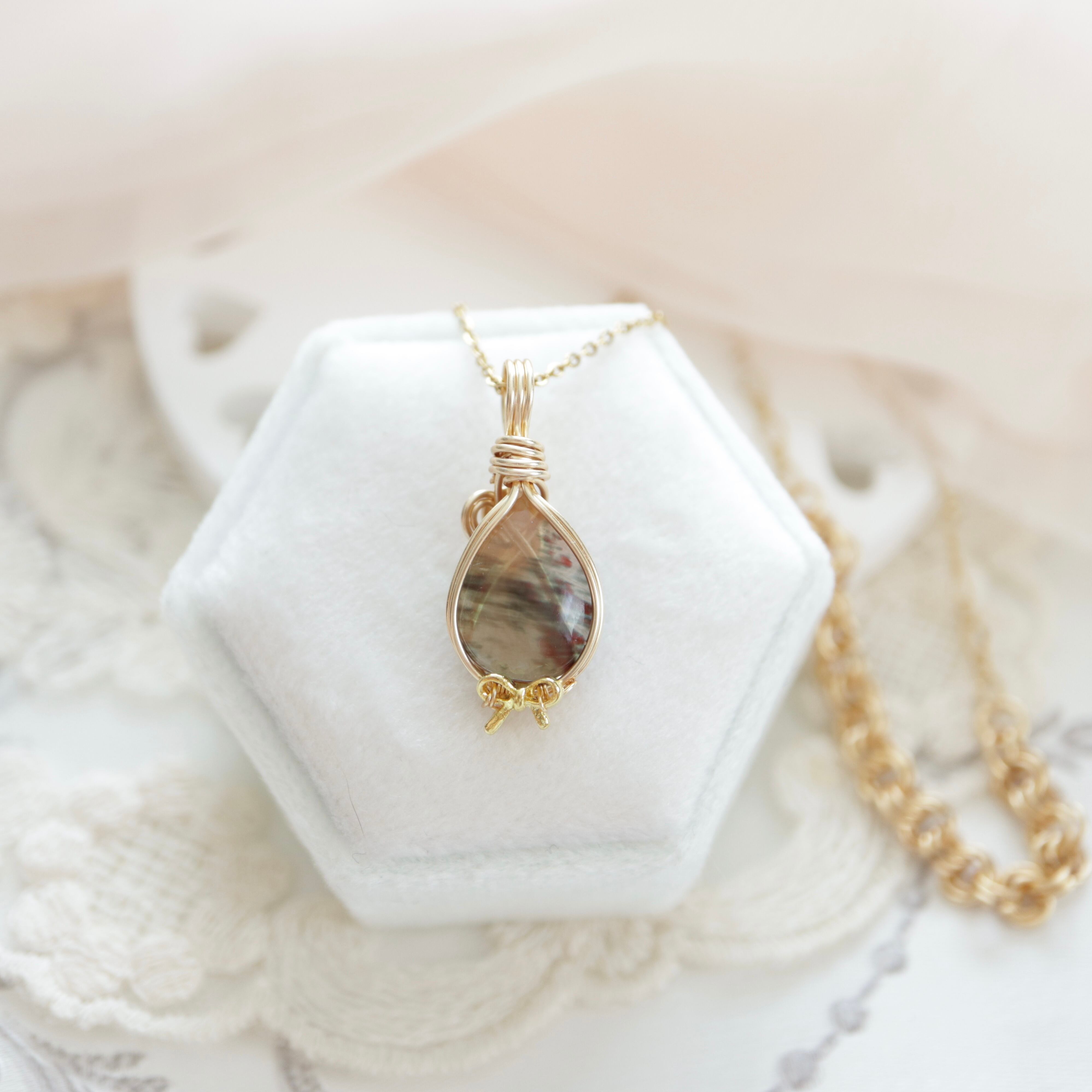 1点もの カラーチェンジアンデシン ワイヤーラッピング