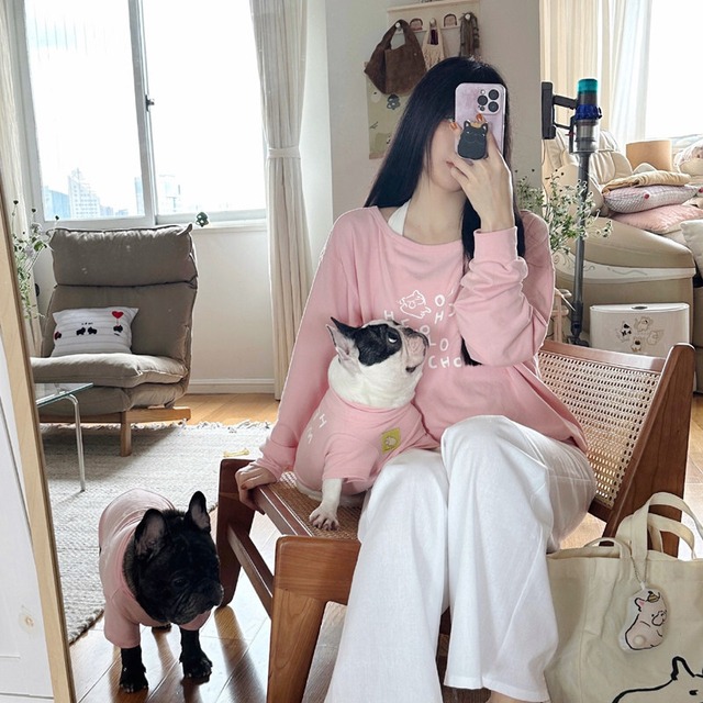【HELLO MICHO】(飼い主さん用）Matching Outfits – pink –　　item-0590h