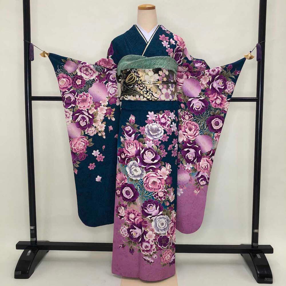 振袖フルセット 裄68cm 身丈178cm 長襦袢セット 振袖 帯 帯揚げ 帯締め 