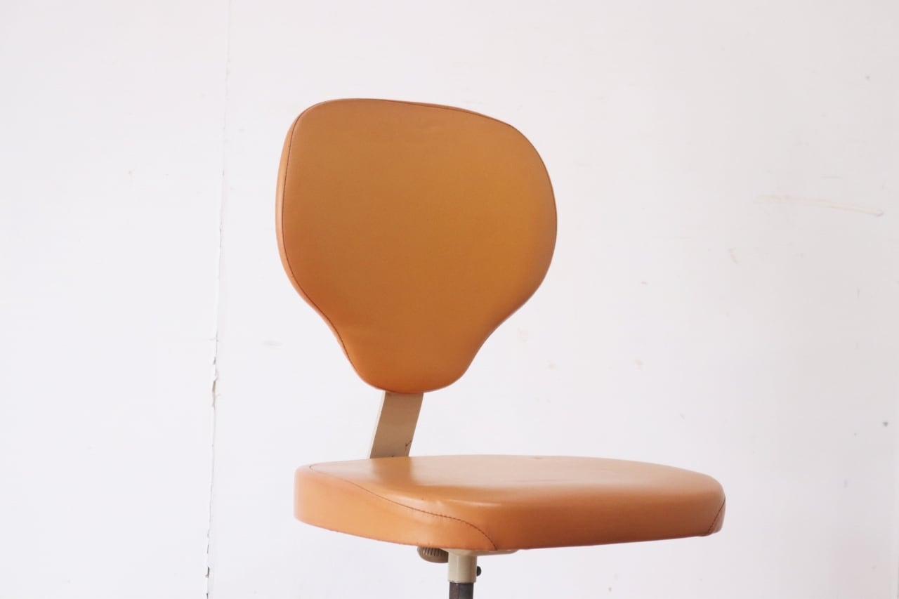 レトロ okamura オカムラ デスクチェア 学習椅子 回転 昇降