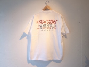 STASH STORE - LETTER TEE. WHITE