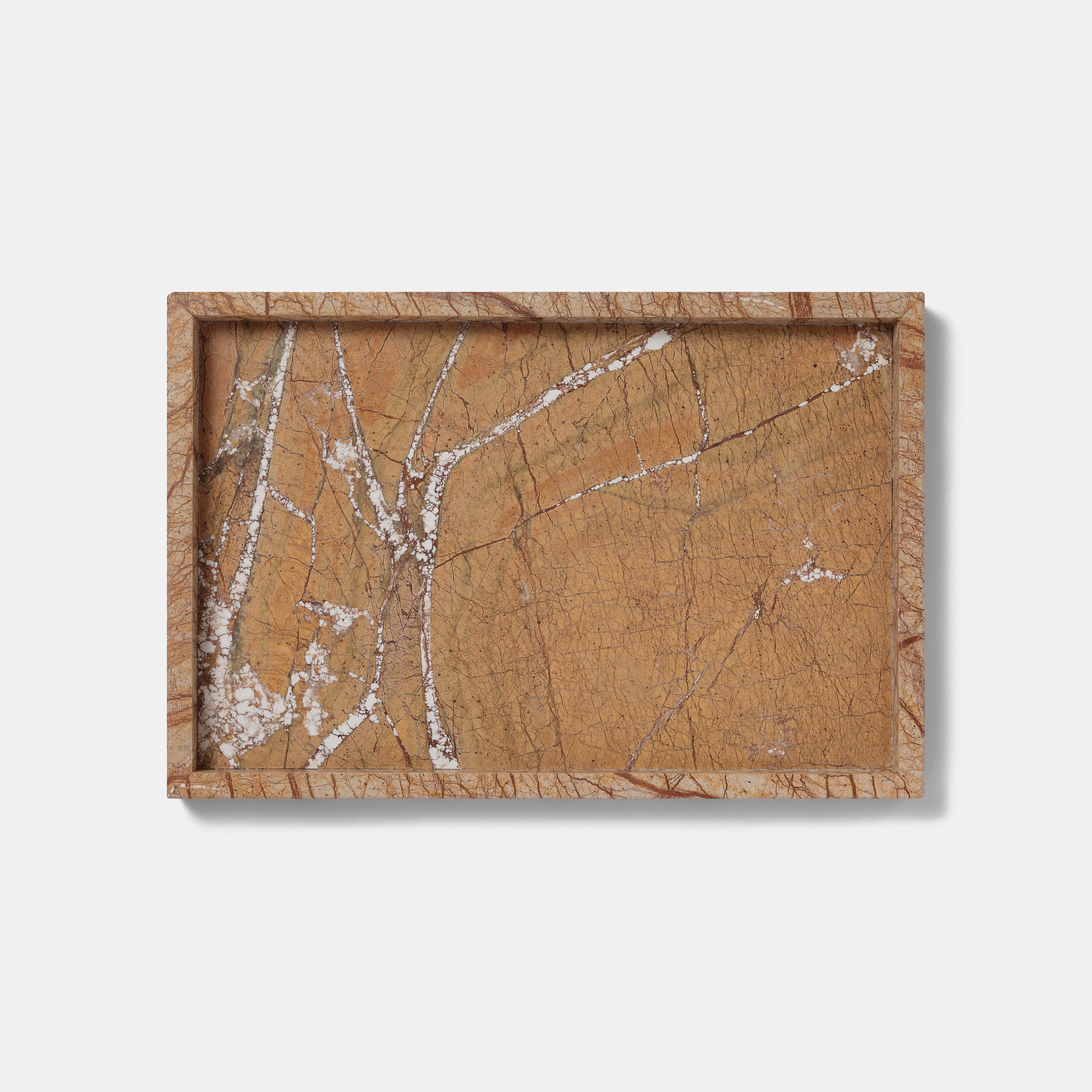 MARBLE TRAY - Rainforest Brown marble × Large