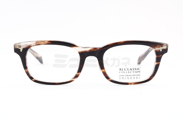 BJ CLASSIC メガネ SHINBARI SH-P503A C-30T スクエア ウエリントン セルロイド チタン クラシカル ヴィンテージ 芯張り BJクラシック シンバリ 鯖江 日本製 正規品-2枚目