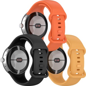 【特価処分】[Wowstrap] 3枚入り コンパチブル Google Pixel Watch 3/2/1 41mm バンド、コンパチブル pixel watch ベルト、レディース メンズ シリコン 柔らかい 交換ベルト 防水 着脱簡単 調整可能