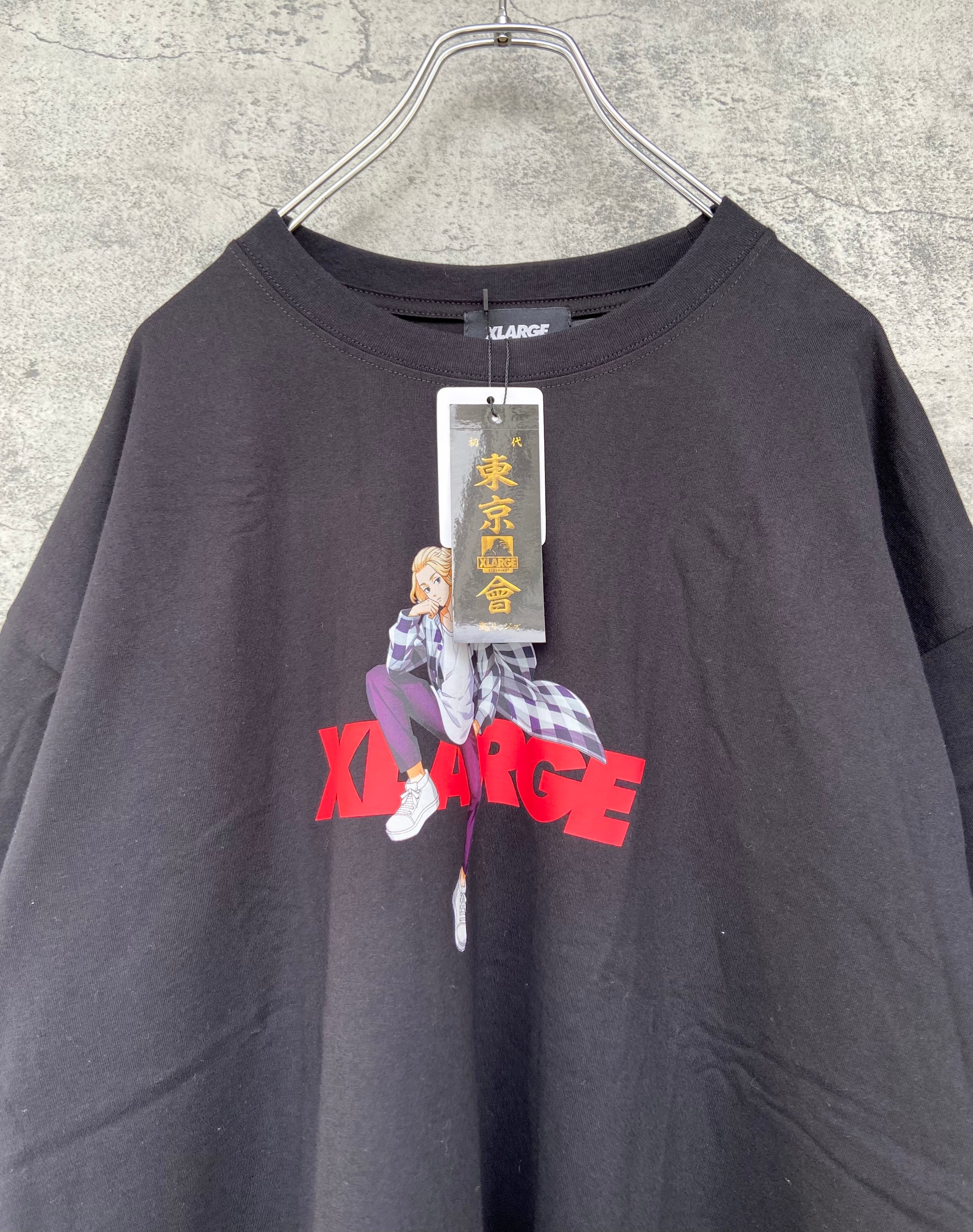 タグ付 XLARGE エクストララージ 東京リベンジャーズ コラボ 黒Tシャツ マイキー XL