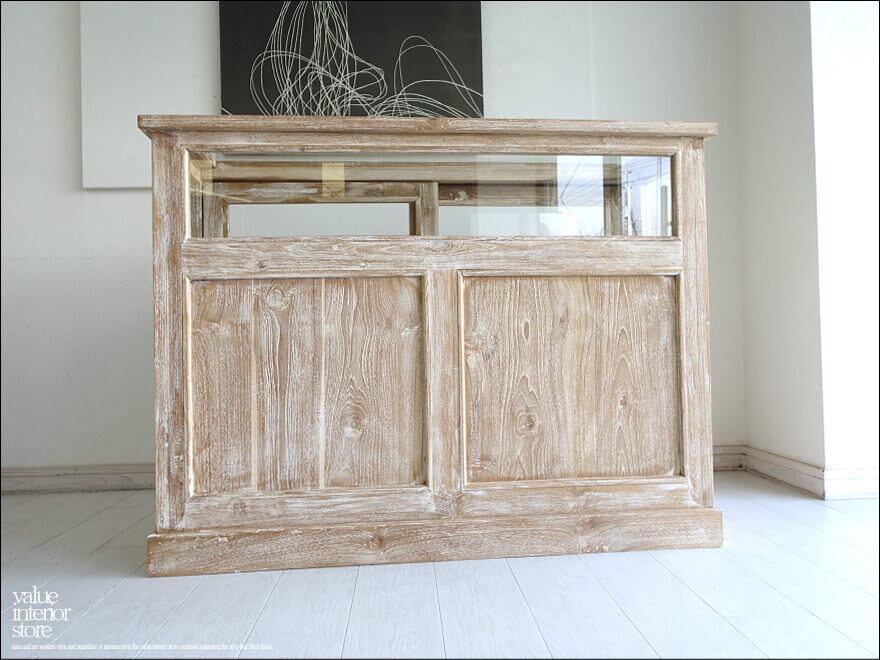 M 様 サイズオーダーショーケースカウンター 」 チーク総無垢 ショー