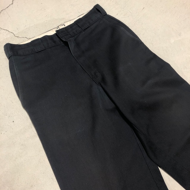 DICKIES COTTON PANT BLACK TALON ZIP W30