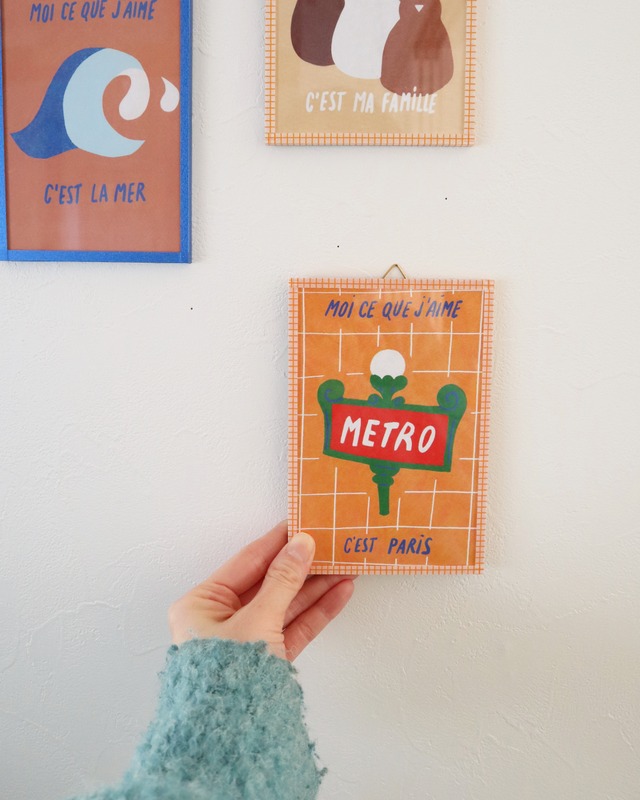 【直輸入】アパルトマンのように飾るアートボード - PARIS（メトロプレート）