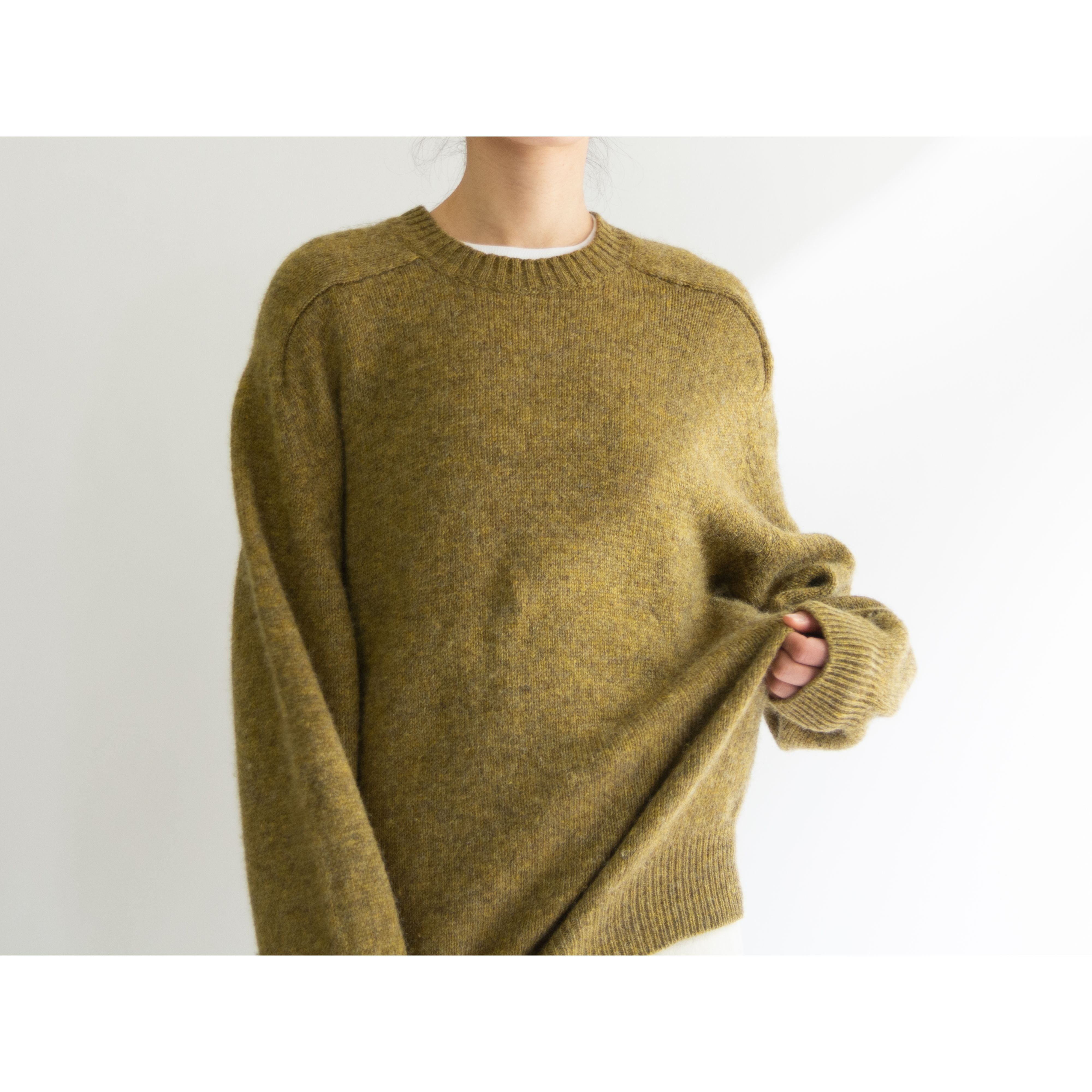 【STEFANO DASSI】Made in Italy 100% Shetland Wool Sweater(イタリア製 シェットランドウールセーター ニットプルオーバー)