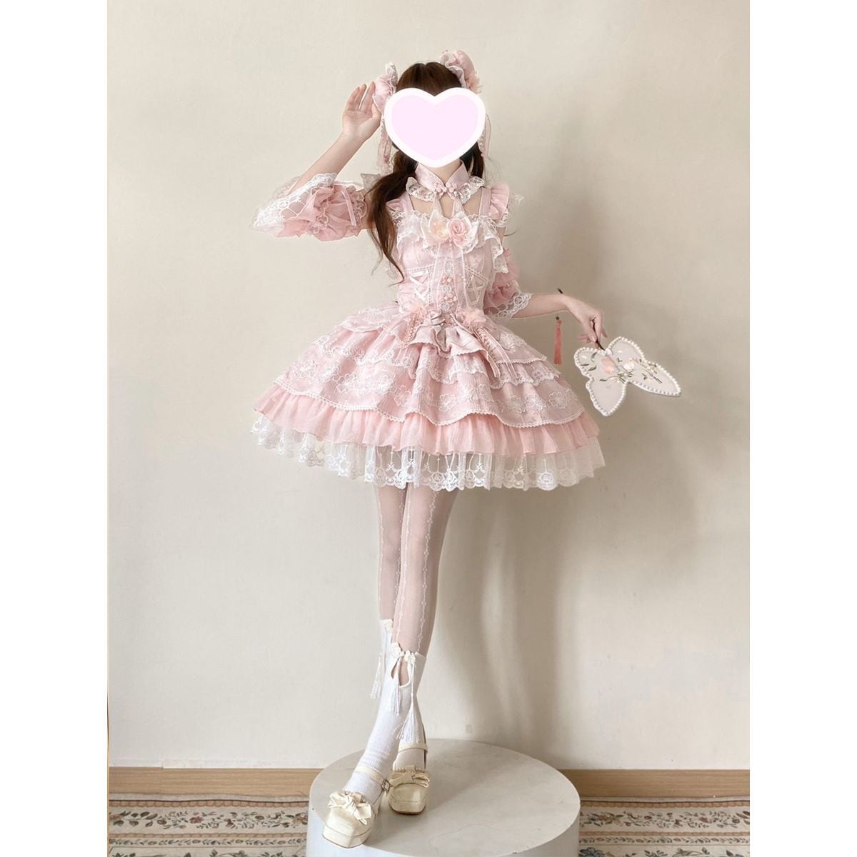 チャイナ風フリルロリータセットアップ：JSK | Maiden's Rêve