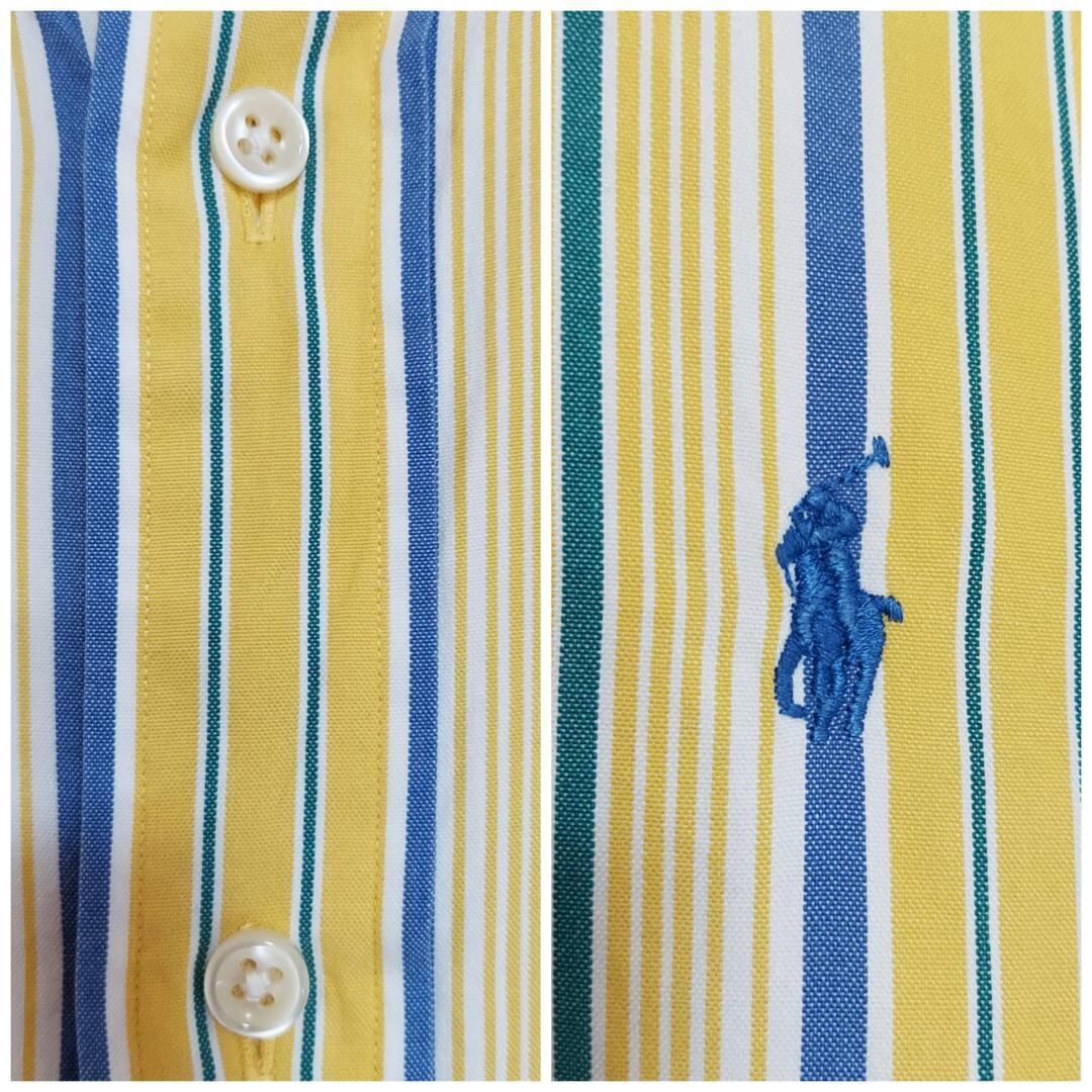 ラルフローレン BDストライプシャツ 刺繍ポニー 3XL イエロー 黄色 白 青 | fuufu powered by BASE
