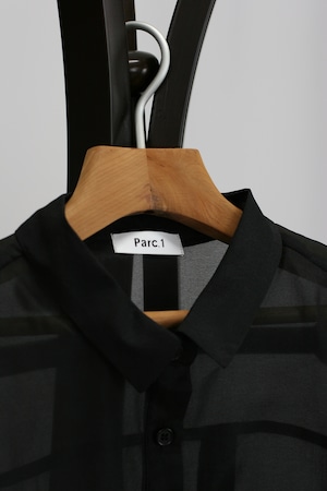 【Parc.1】Sheer Asymmetry Shirt(108-066315)