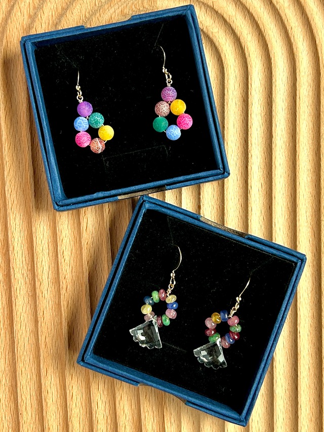【Exclusive Page for Canada】Iris & Agate Drop Earrings